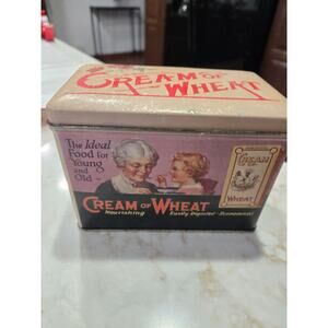 Vintage 1994 Nabisco Bristol Ware Tin Metal Cream of Wheat 5.5" x 3.75" x 3.25"
